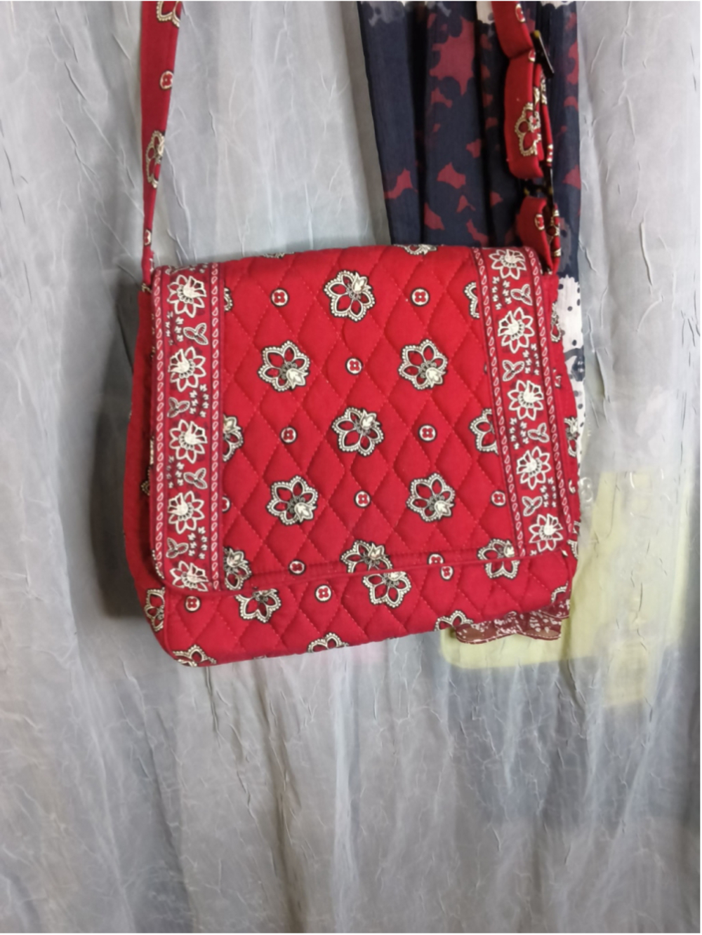 Vera Bradley Red Bandana flap front crossbody